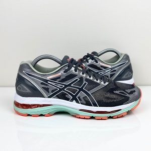 Asics Gel Nimbus 19 Gray & Orange Women's Athletic Running Shoes Size 8.0